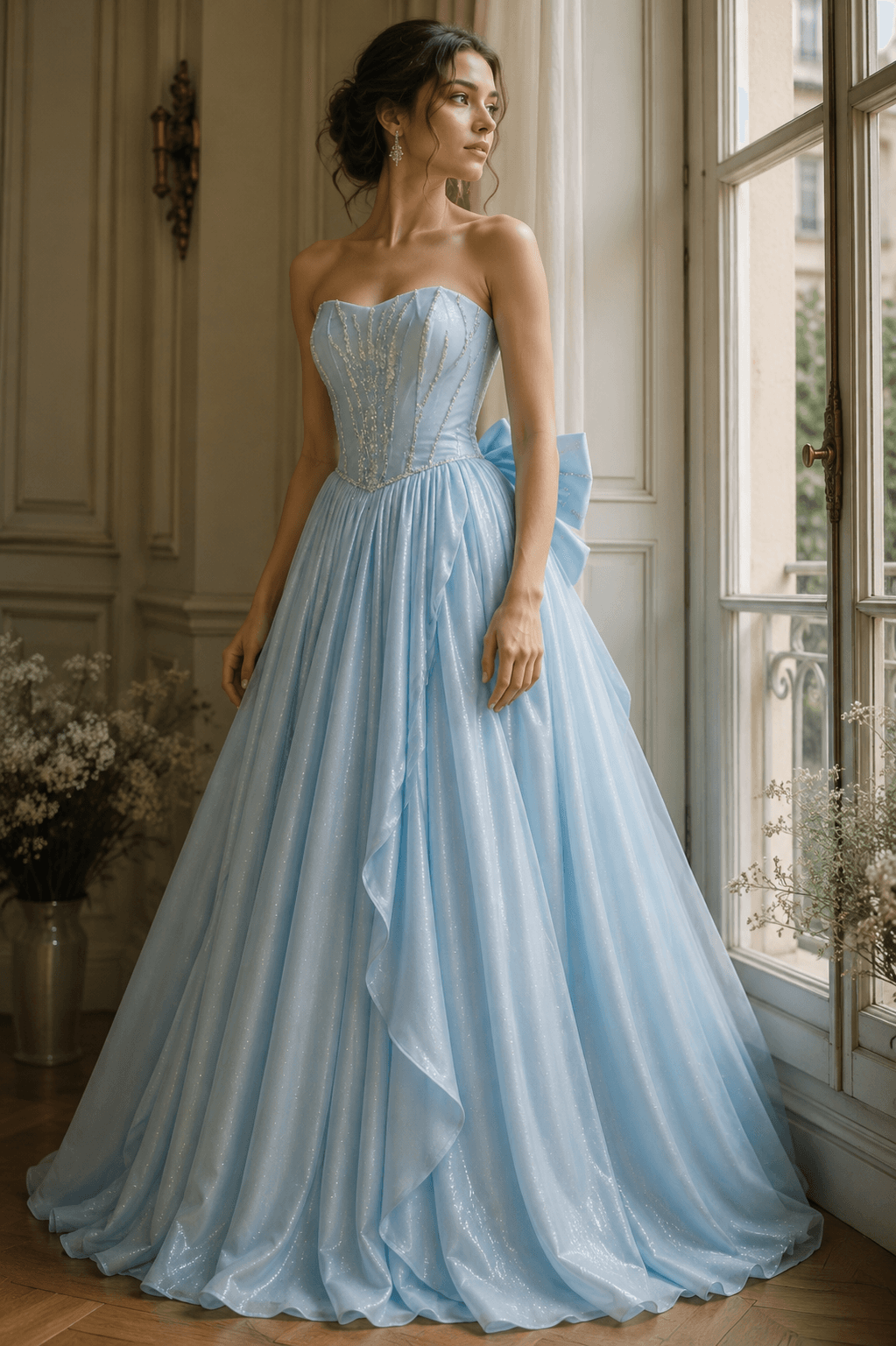 Luna — couture gown in soft light
